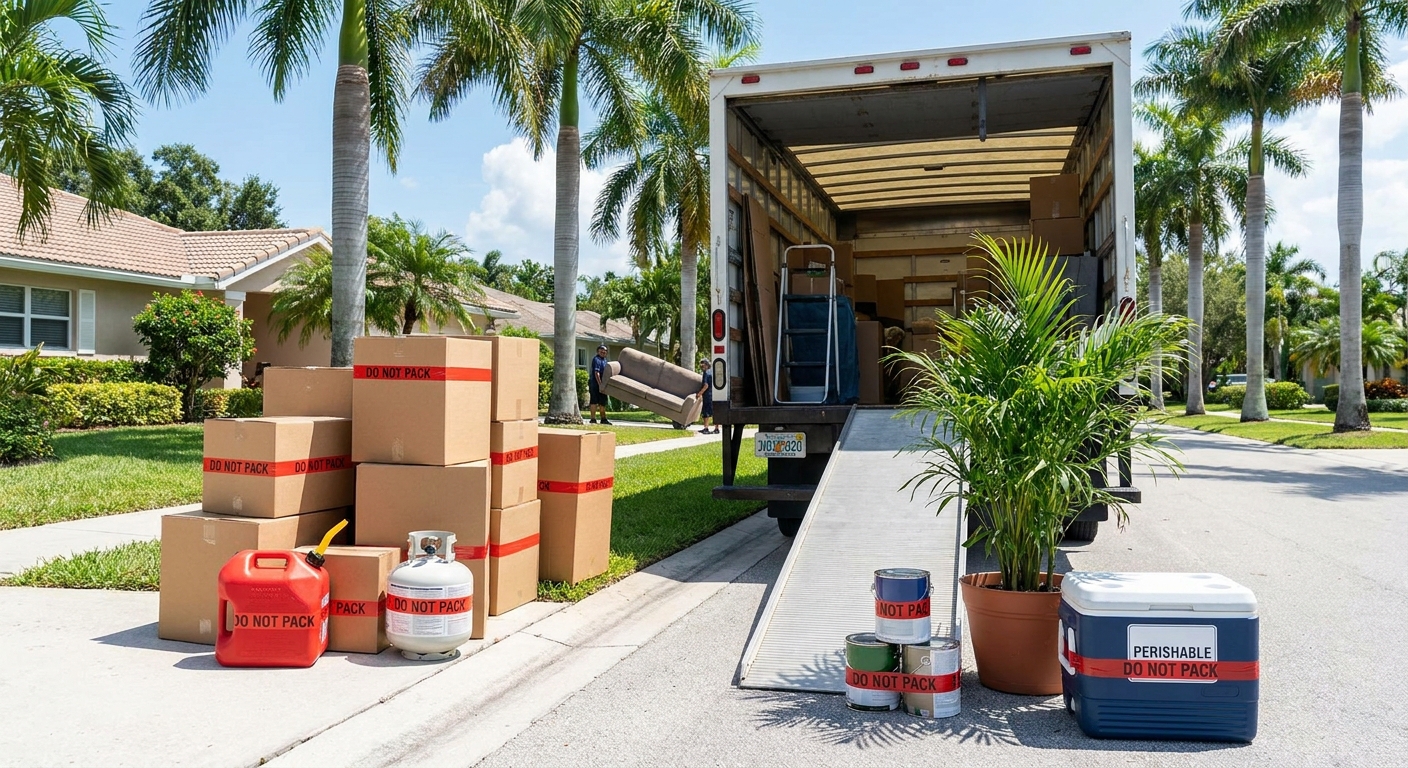 Hazardous and prohibited items you should not pack when moving in Sarasota